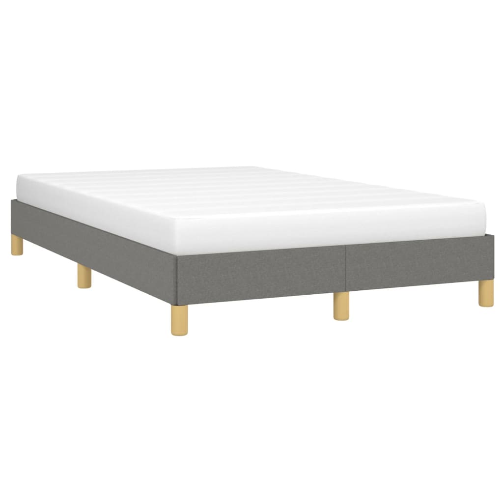 Estrutura de cama sem colchão cinza escuro 120x190 cm tecido