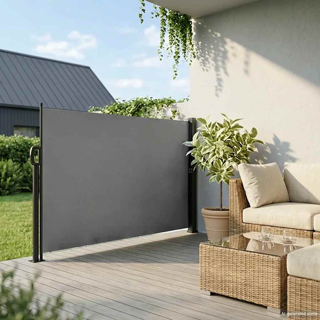 Toldo lateral retrátil 180x500 cm antracite