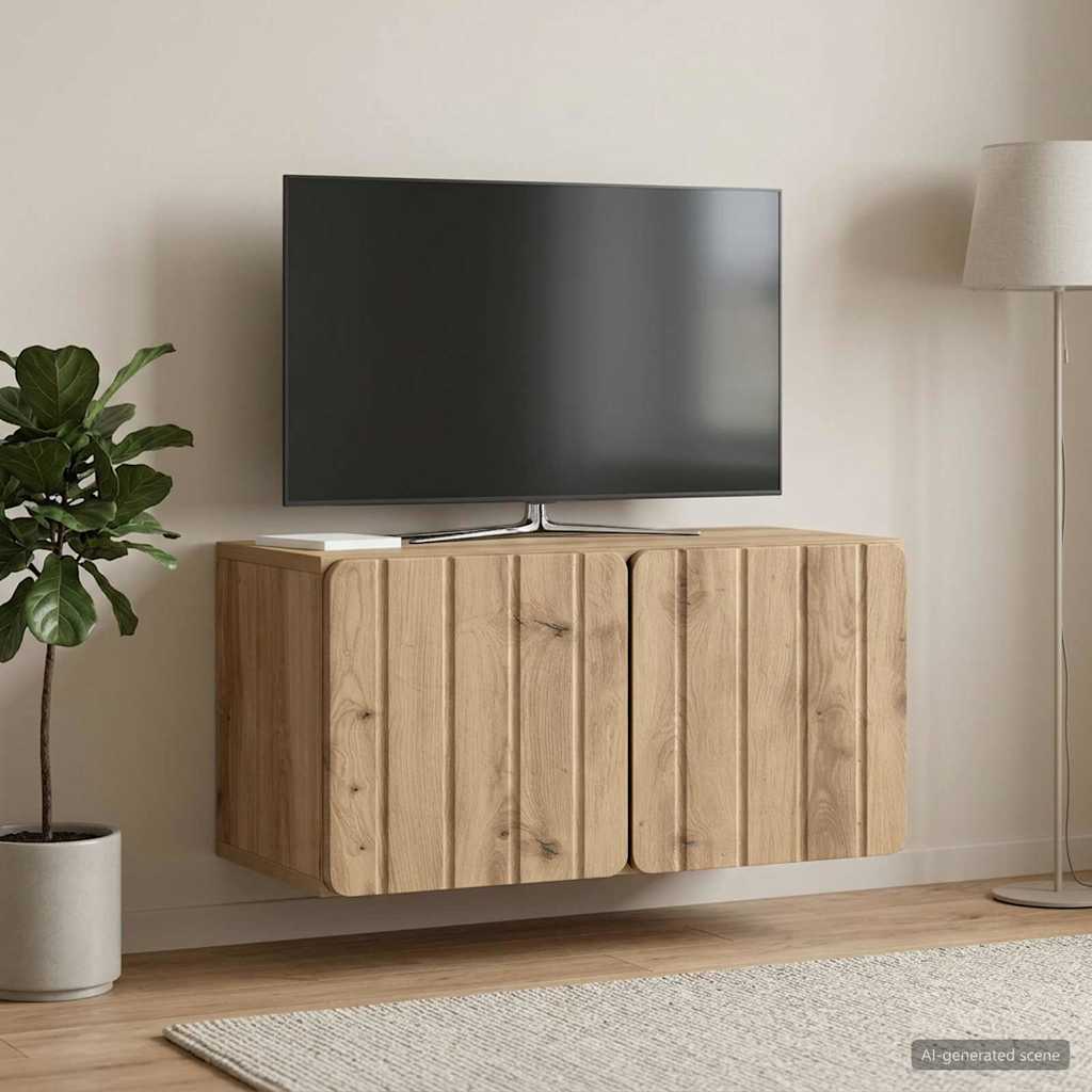 Gabinete de TV de parede 59,5 x 31 x 30 cm carvalho arttisan