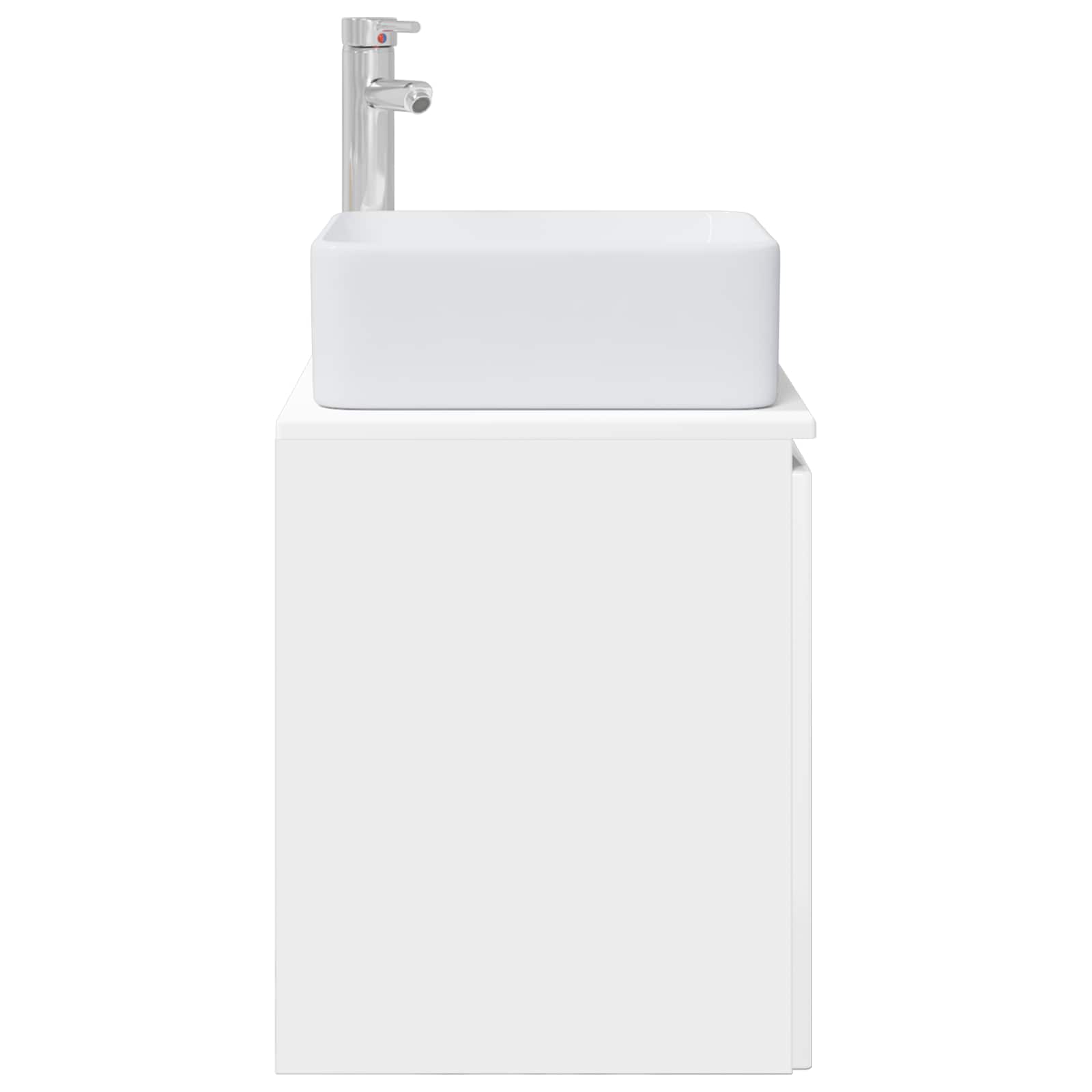 Vaidade com pia suspensa branco brilhante 49,5 x 41 x 63 cm