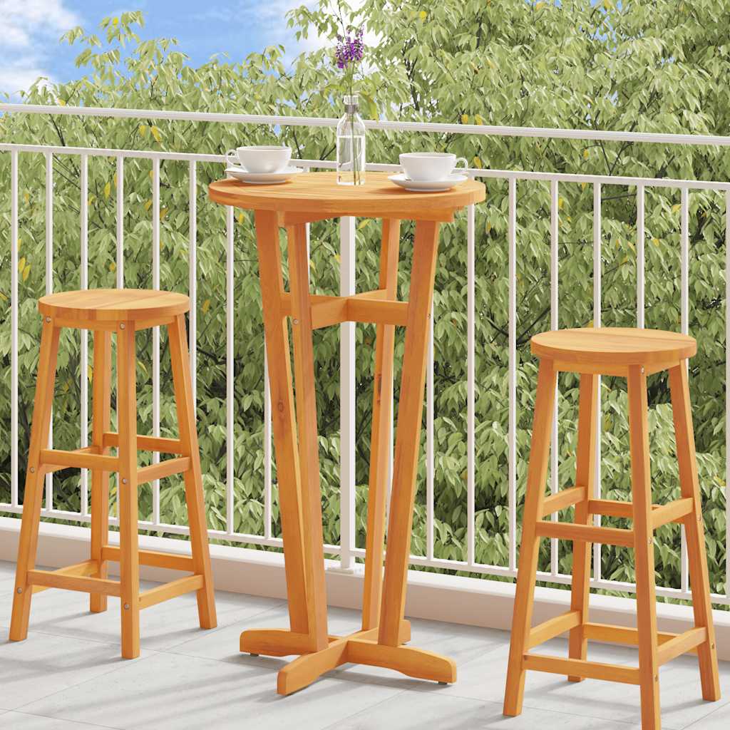Mesa de bar para jardim ø60x105 cm madeira de acácia maciça