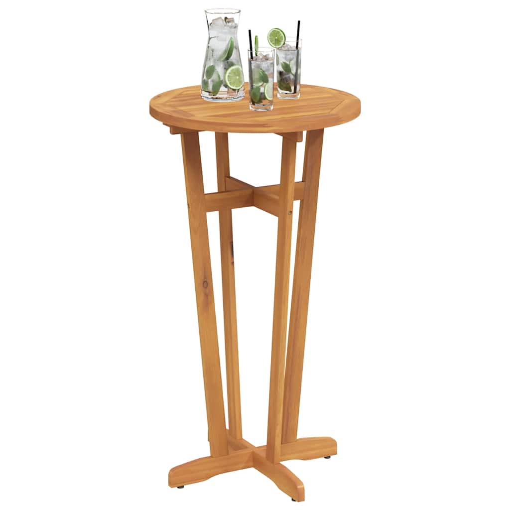 Mesa de bar para jardim ø60x105 cm madeira de acácia maciça