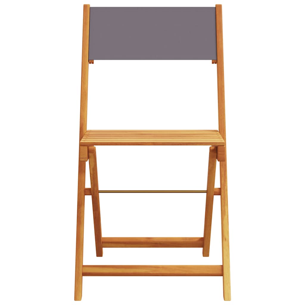 3 Pcs conjunto de bistrô tecido e madeira maciça antracite