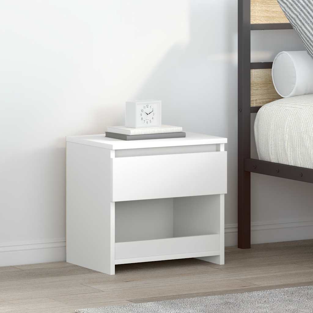 Mesa de cabeceira 40x30x39 cm contraplacado branco