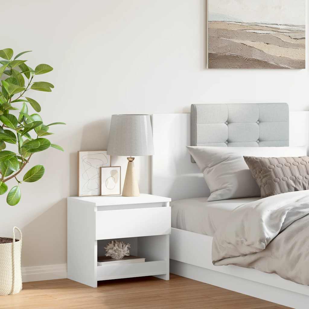 Mesa de cabeceira 40x30x39 cm contraplacado branco