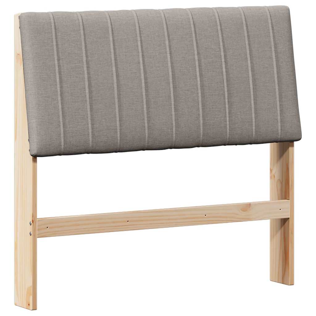 Cabeceira estofada cinzento-acastanhado 100 cm