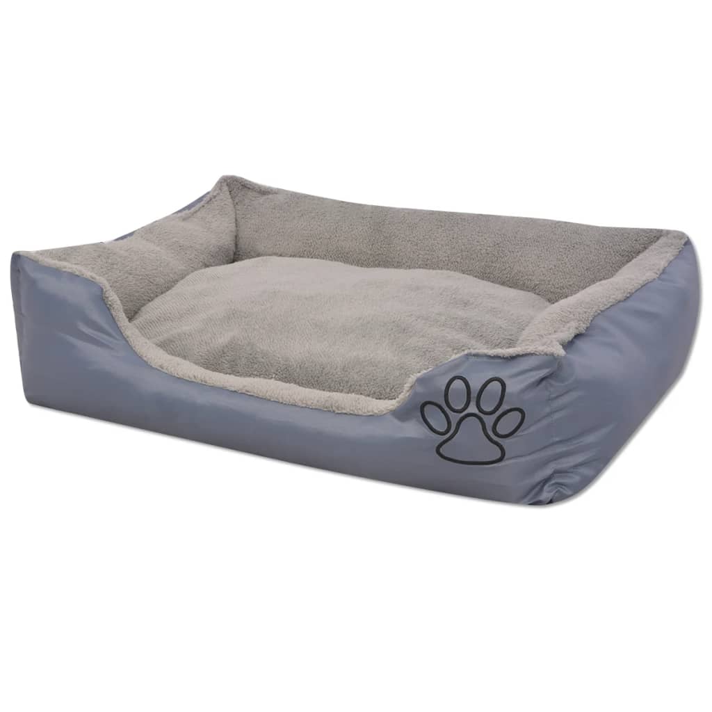 Cama para cães com almofada acolchoada tamanho s cinzento