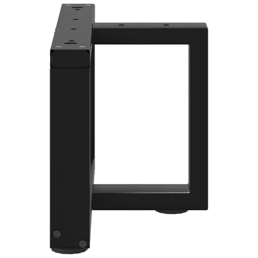 Pés para mesa de centro em forma de t, 2 peças, preto, 40x25x(30-31) cm, aço