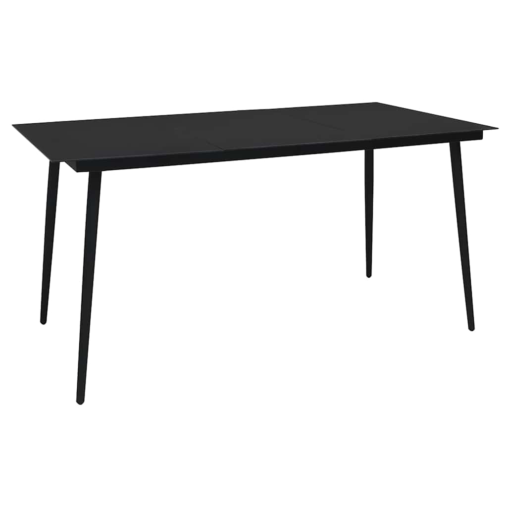 5 Pcs conjunto de jantar para exterior vime PE e vidro