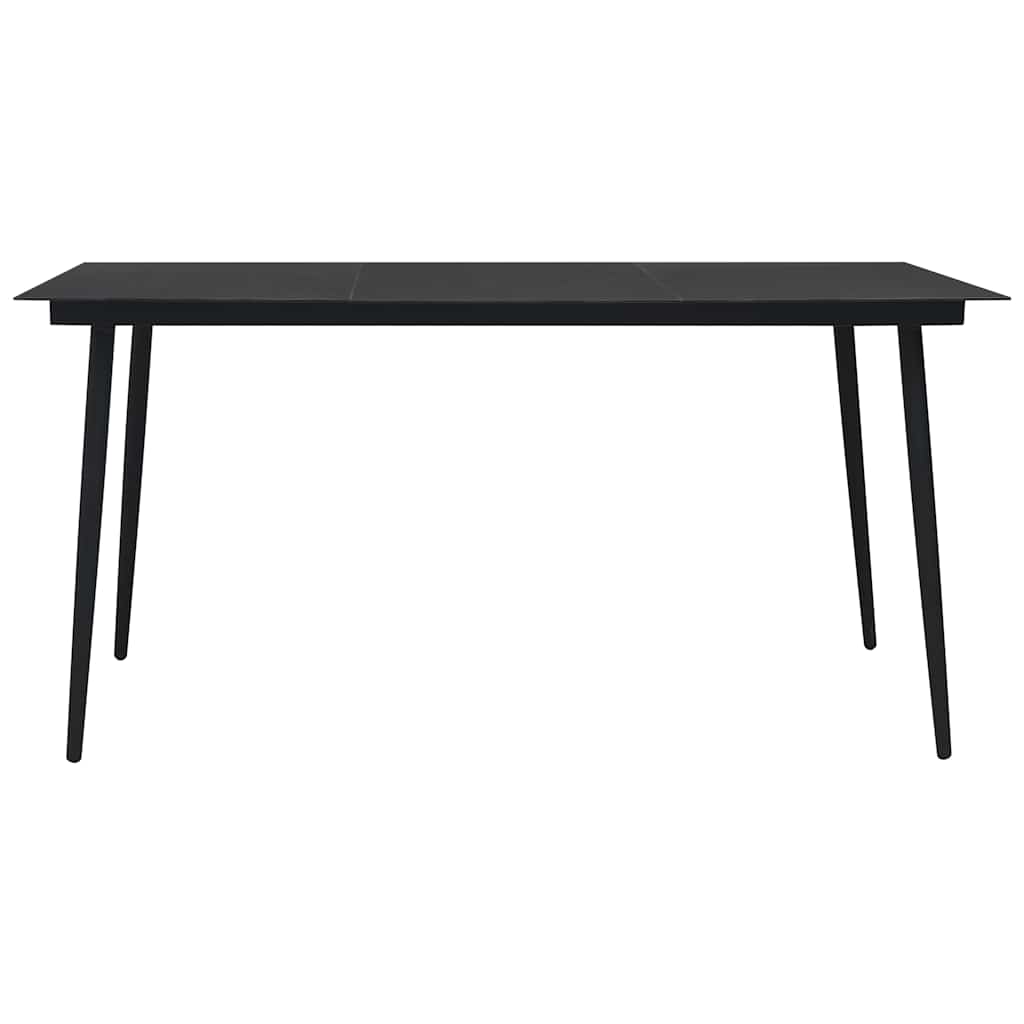 5 Pcs conjunto de jantar para exterior vime PE e vidro