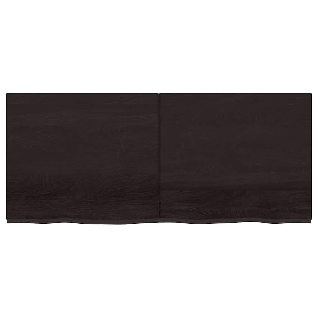 Bancada p/ wc 140x60x(2-4)cm madeira tratada maciça castanho