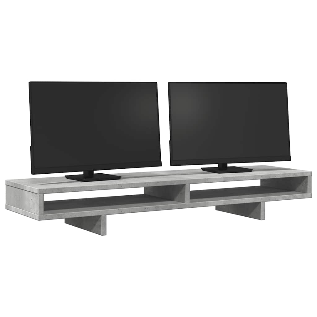 Suporte para monitor derivados de madeira cinzento cimento