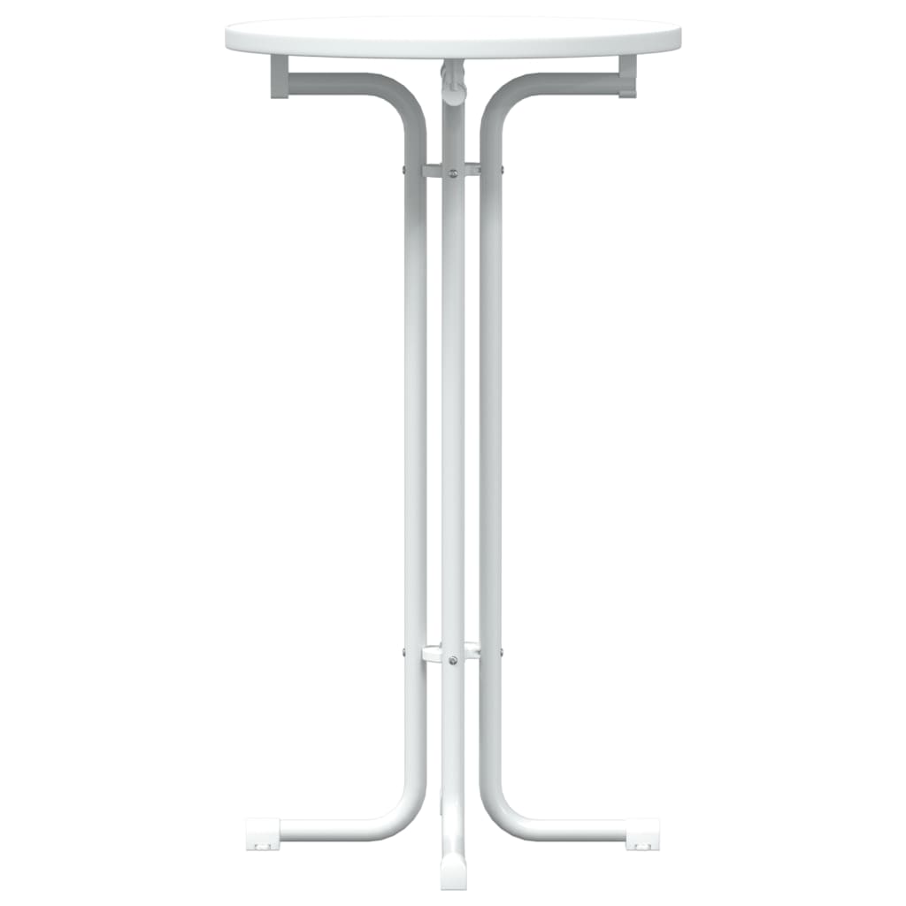 Mesa de bar ø60x110 cm derivados de madeira e aço branco