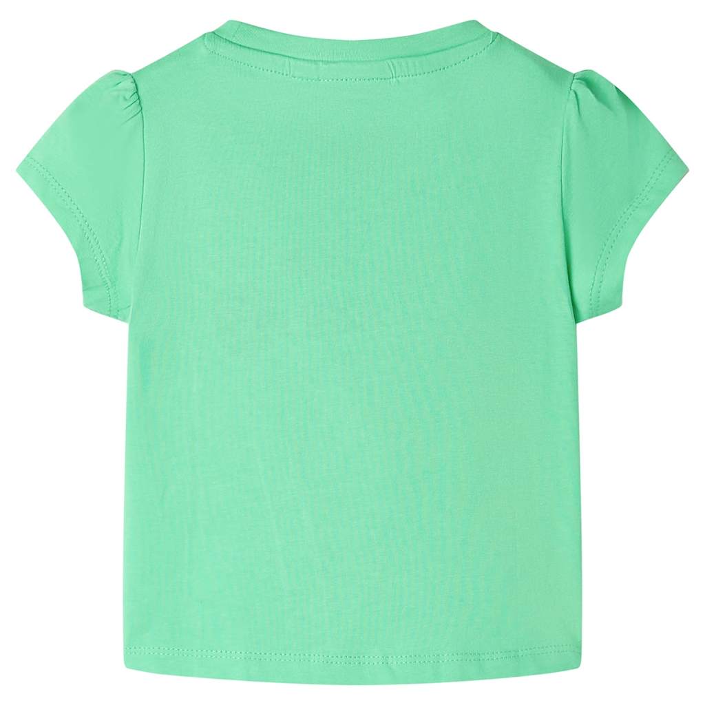 T-shirt de criança verde-claro 128