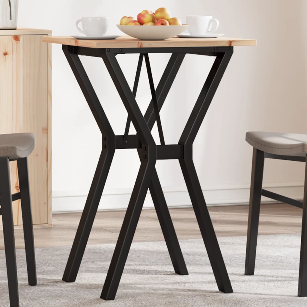 Mesa de jantar estrutura em y 50x50x75 cm pinho e aço