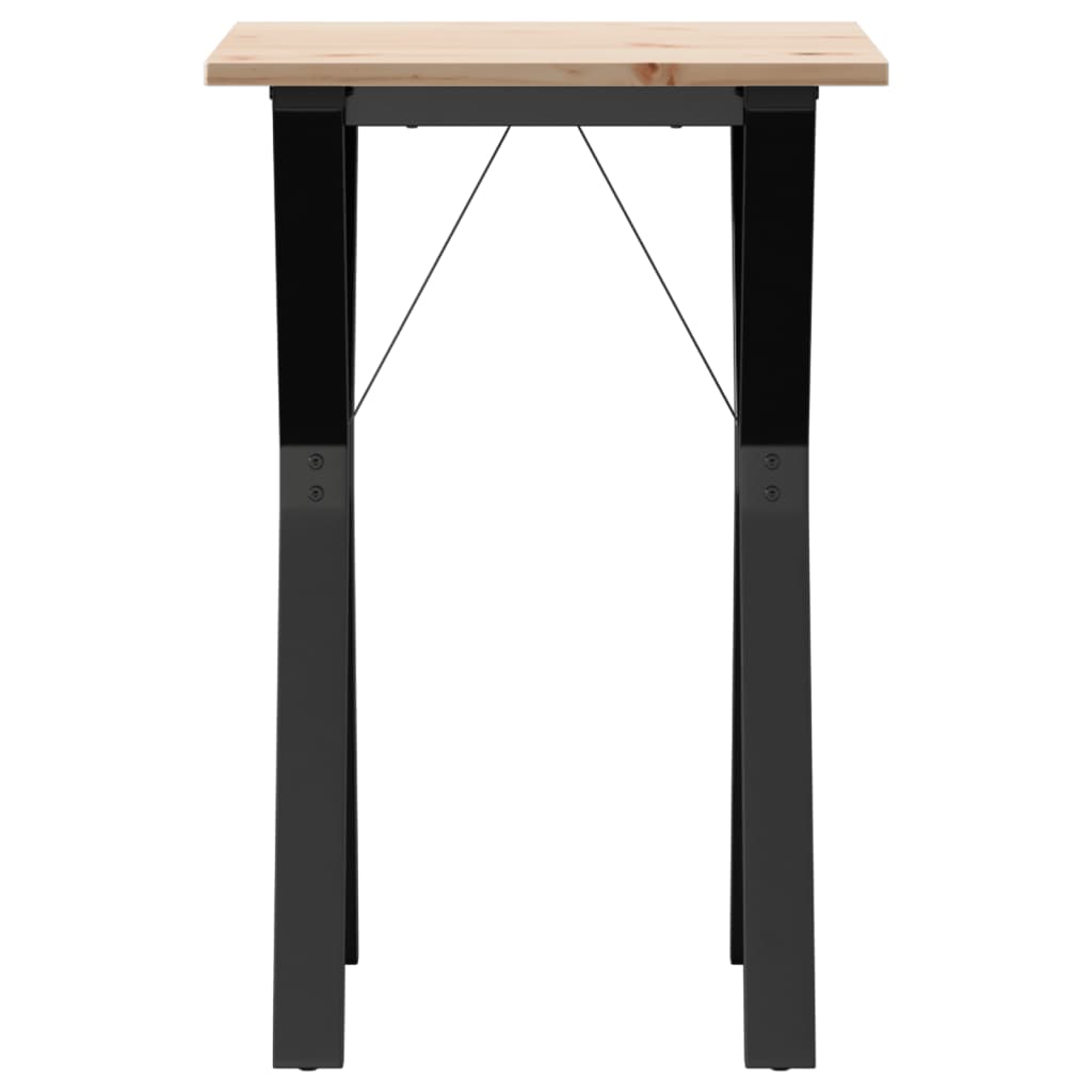Mesa de jantar estrutura em y 50x50x75 cm pinho e aço