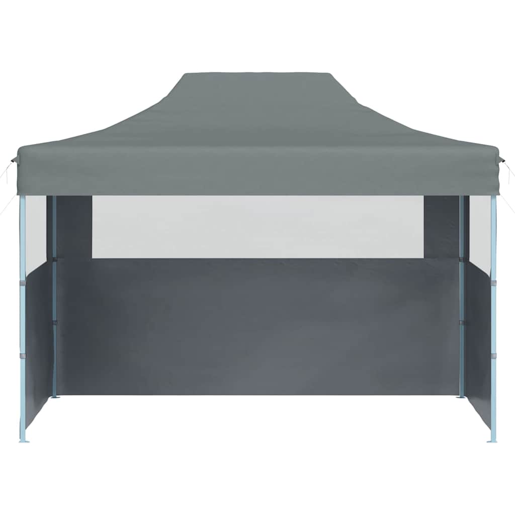 Tenda dobrável profissional festas 3 paredes 3x4m aço antracite