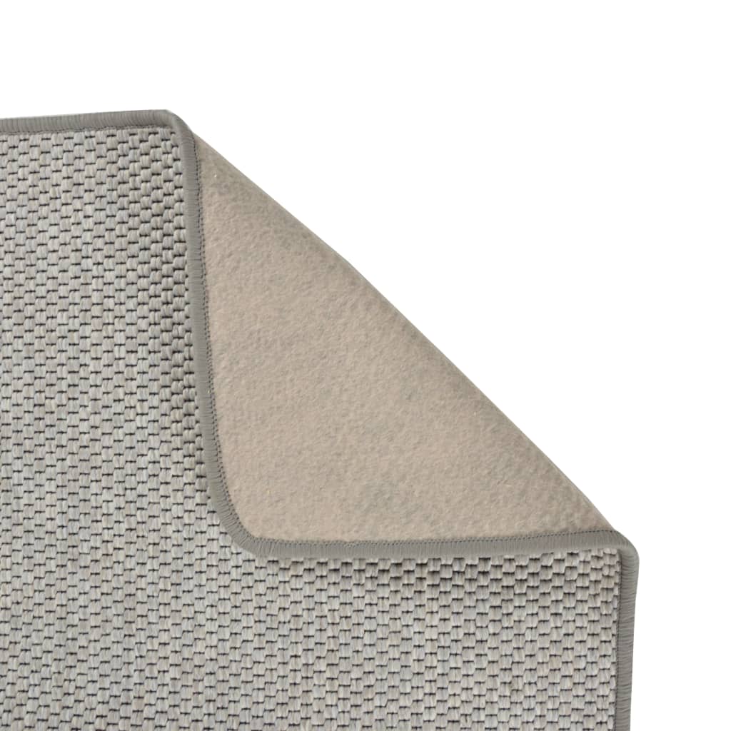 Tapete/passadeira 80x200 cm aspeto sisal platina