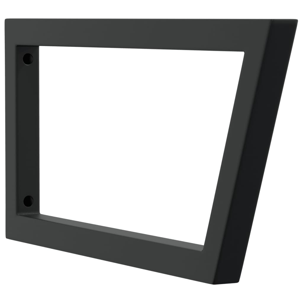 Suportes de prateleira p/ lavatório 2pcs aço trapezoidais preto