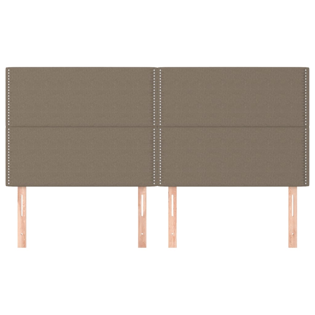 Cabeceira taupe 180x5x118/128 cm tecido
