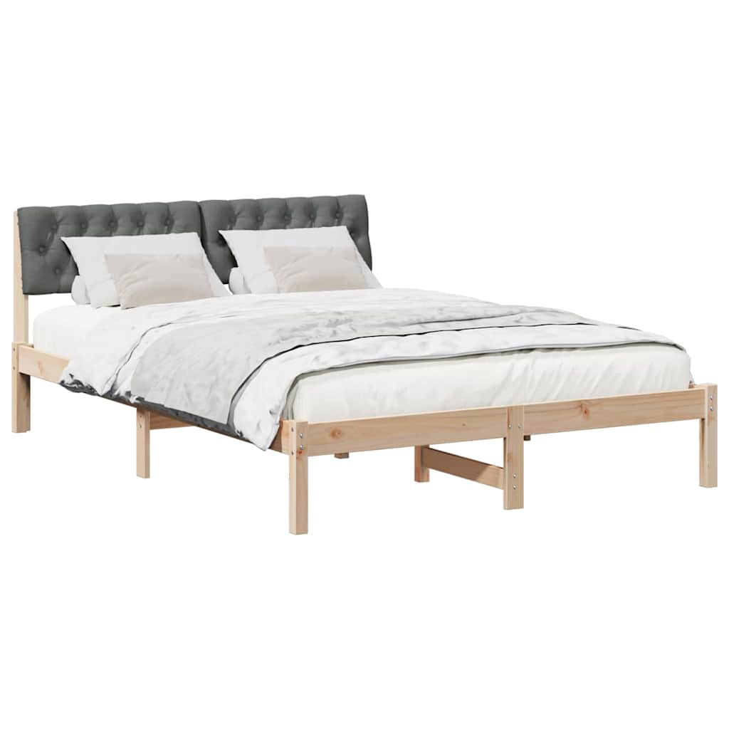 Estrutura da cama castanho e cinzento-escuro 150 x 200 cm
