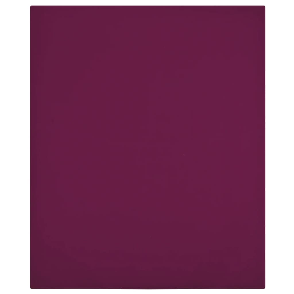 Lençol ajustável 180x200 cm algodão jersey bordô