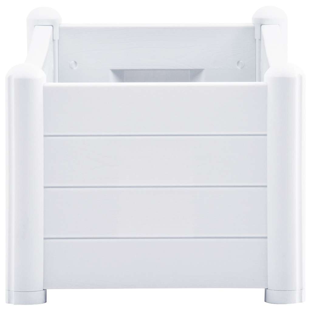 Canteiro elevado para jardim PP 100x43x35 cm branco