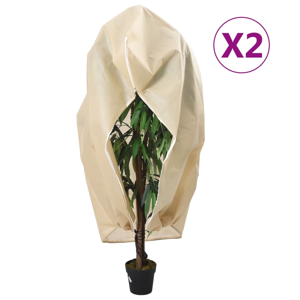 Coberturas para plantas com fecho 2 pcs 70 g/m² 2,36x2 m