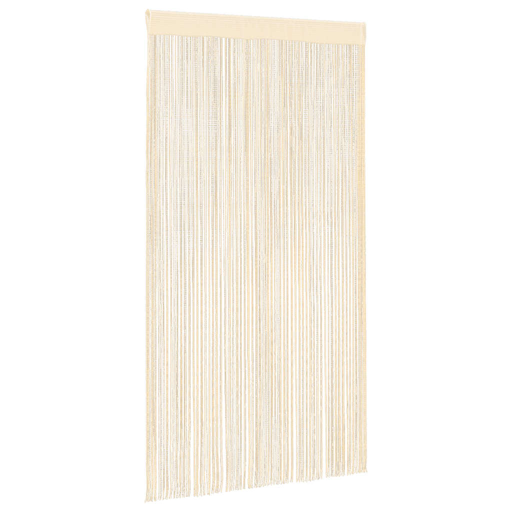 Cortinas de fios 2 pcs 100x250 cm creme