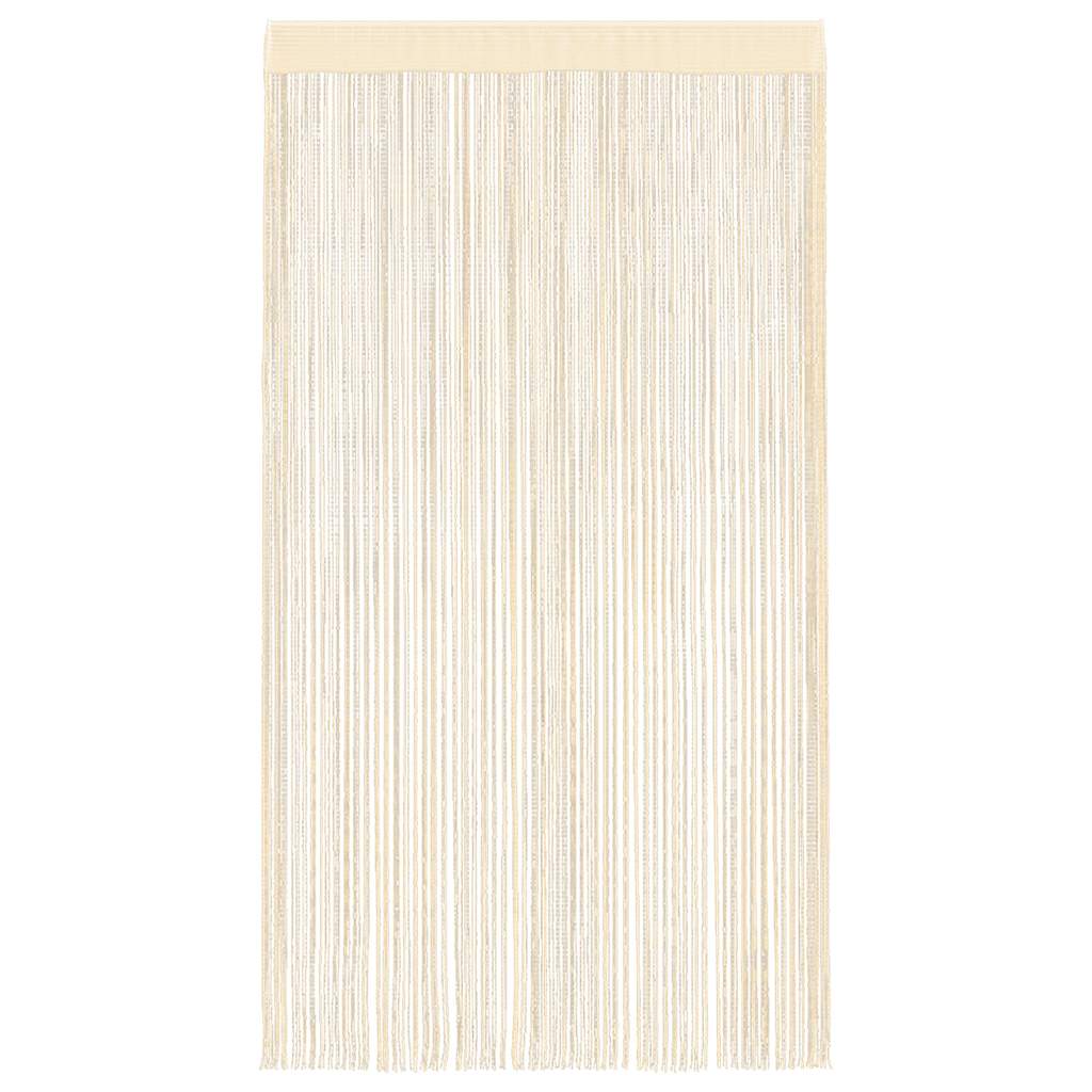 Cortinas de fios 2 pcs 100x250 cm creme