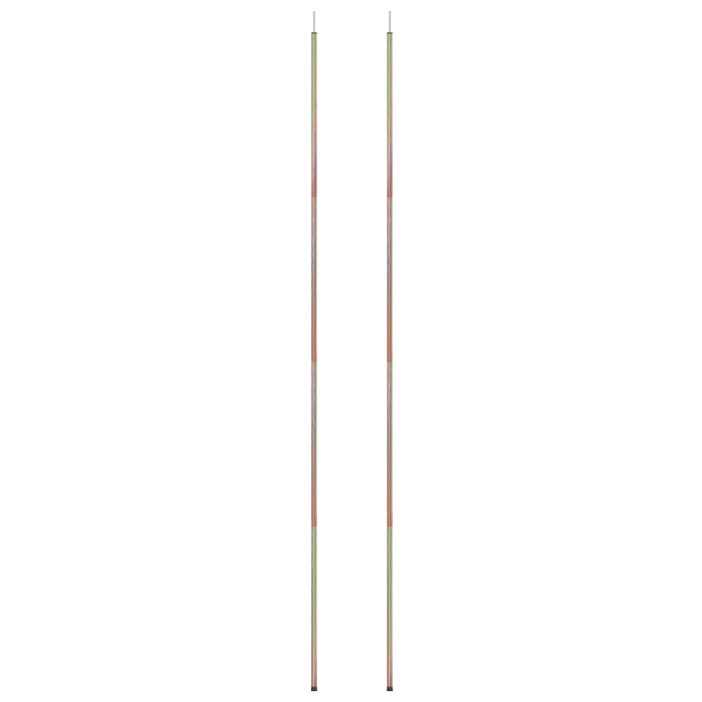 Postes para para-sol estilo vela 2 pcs 250 cm aço galvanizado
