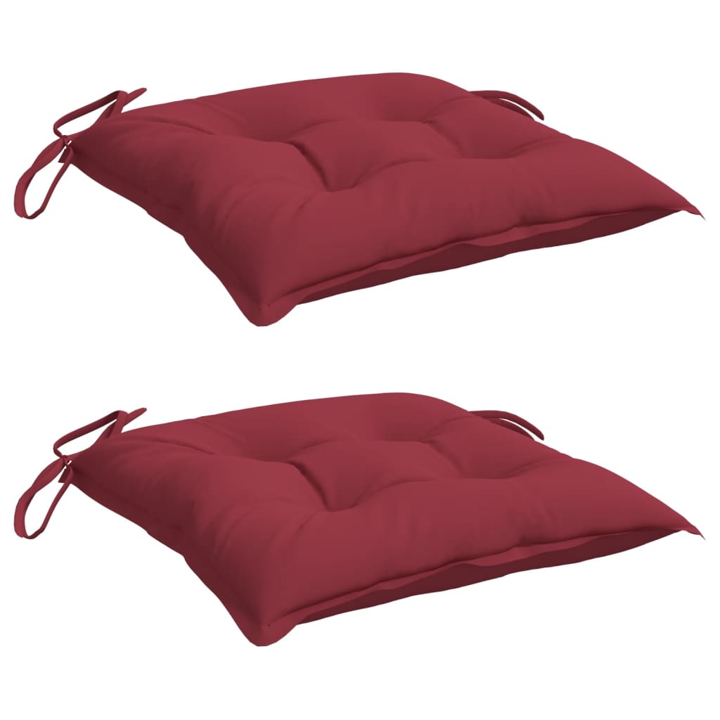 Almofadões móveis de paletes 2 pcs tecido oxford vermelho-tinto