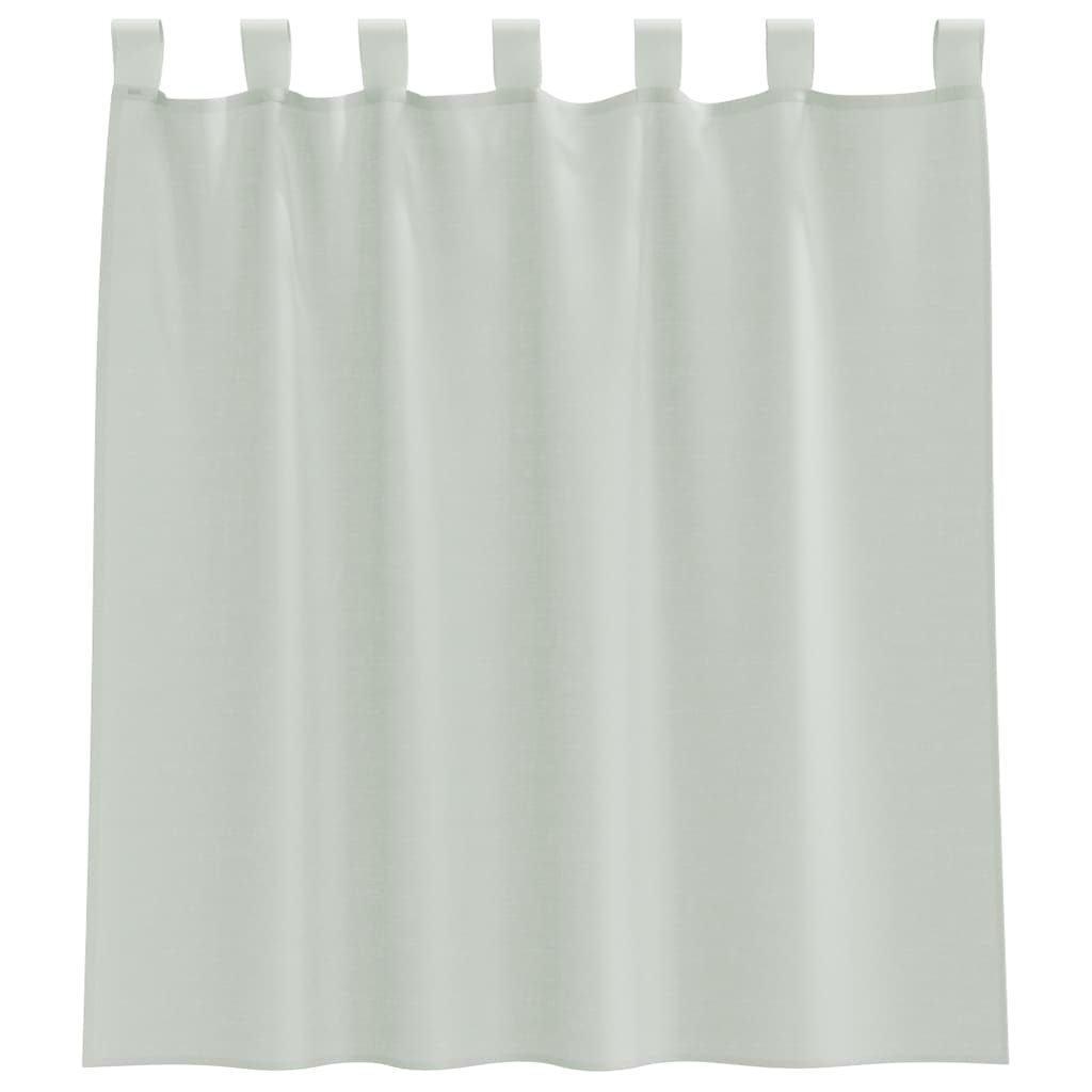 Cortinas de voile com laços 2 pcs cinzento-claro 140x140 cm