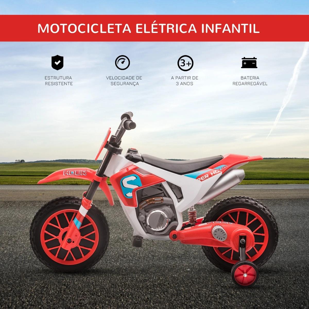 Mota Elétrica para Crianças acima de 3 Anos 12V Mota de Brinquedo Infantil com 2 Rodas de Equilíbrio Velocidade Máx. 8km/h Arran