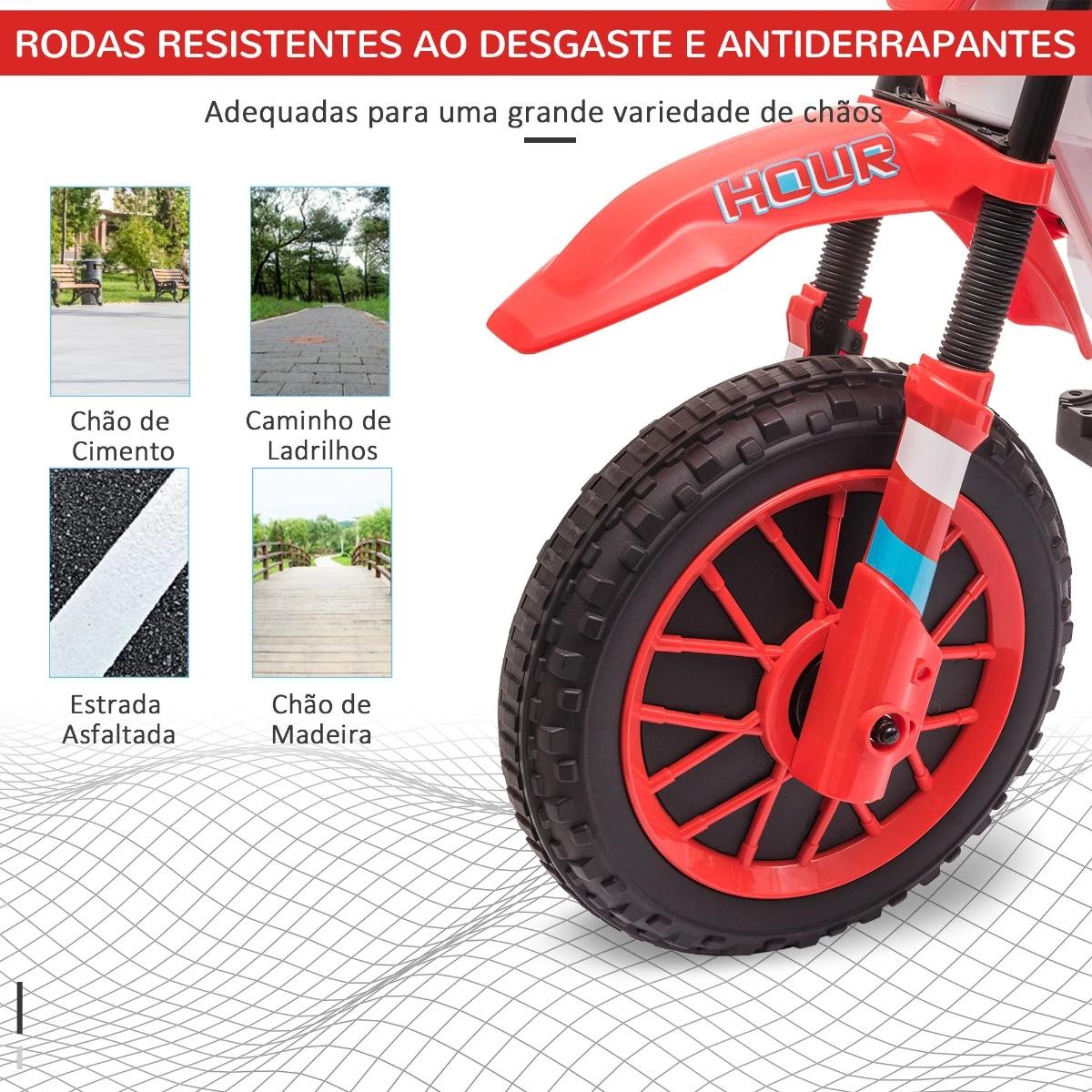 Mota Elétrica para Crianças acima de 3 Anos 12V Mota de Brinquedo Infantil com 2 Rodas de Equilíbrio Velocidade Máx. 8km/h Arran