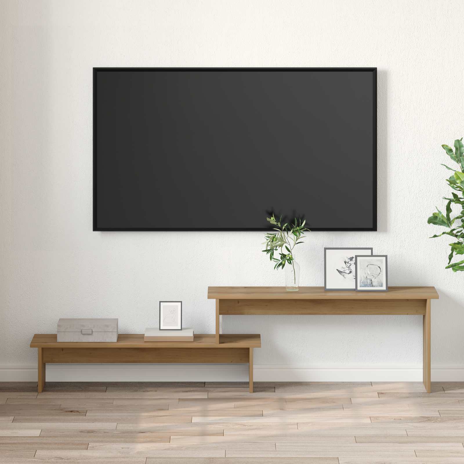 Conjunto de móvel de TV 180,5 x 30 x 43 cm carvalho artesanal
