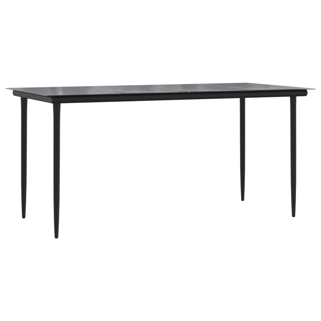 7 Pcs conjunto de jantar p/ jardim c/ almofadões vime PE preto