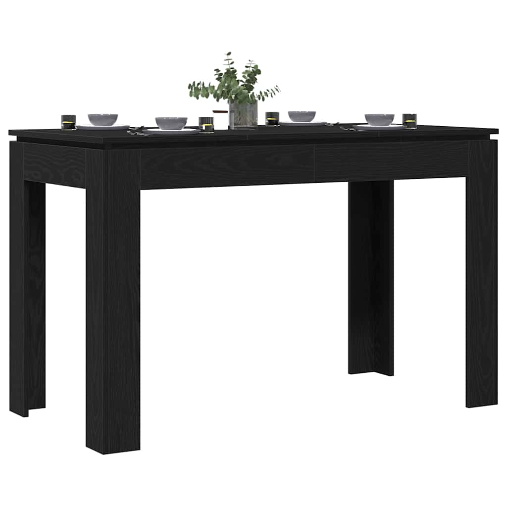 Mesa de jantar em carvalho preto, 120x60x76 cm, madeira engenheirada