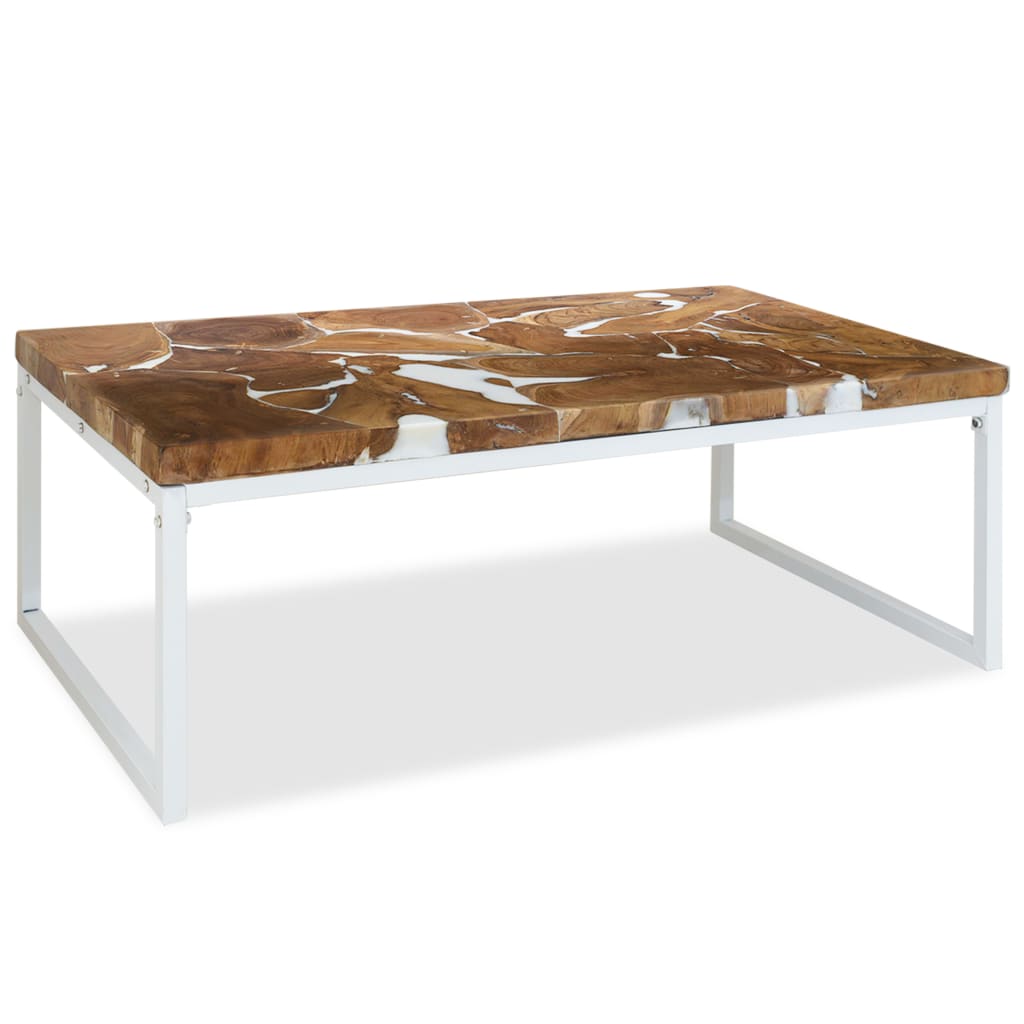 Mesa de centro em resina de teca 110x60x40 cm