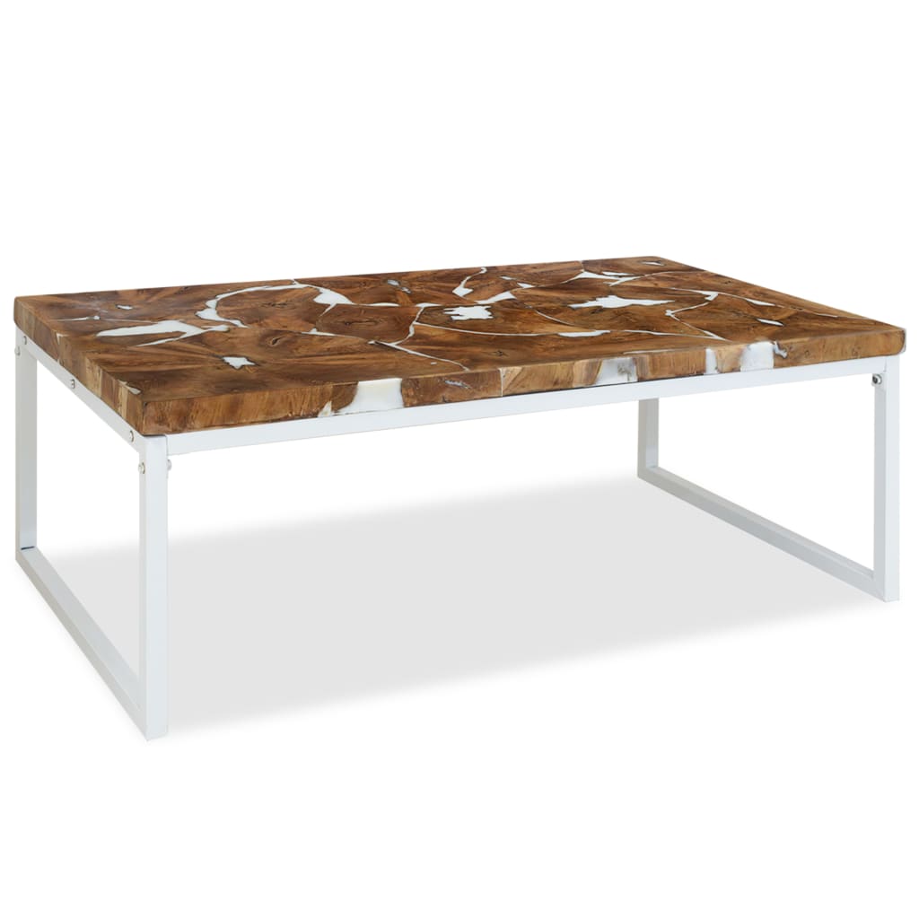 Mesa de centro em resina de teca 110x60x40 cm