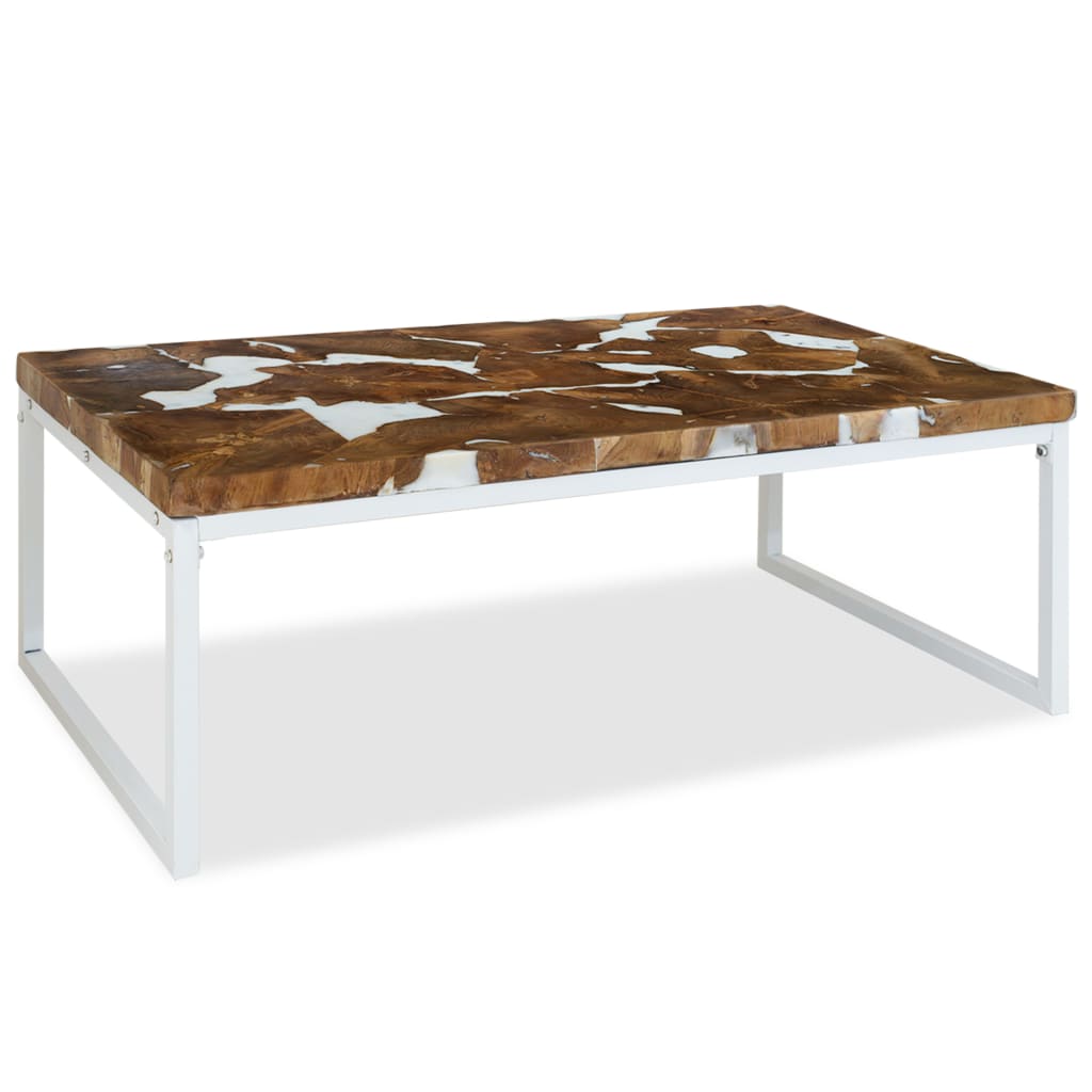 Mesa de centro em resina de teca 110x60x40 cm