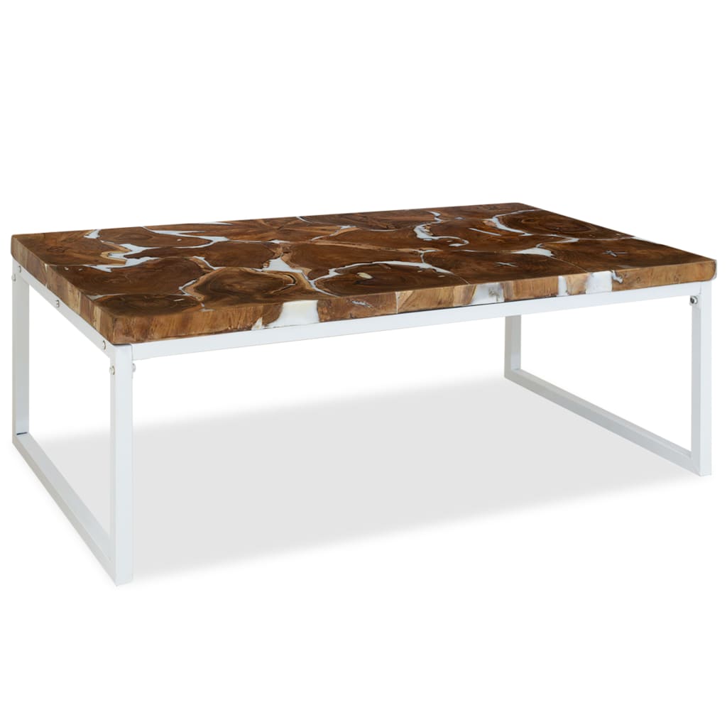 Mesa de centro em resina de teca 110x60x40 cm