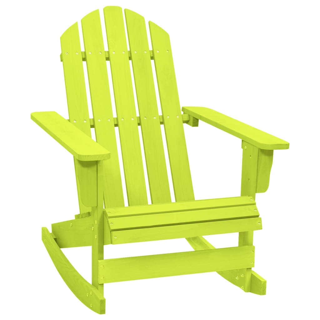 Cadeira adirondack de baloiçar p/ jardim abeto maciço verde