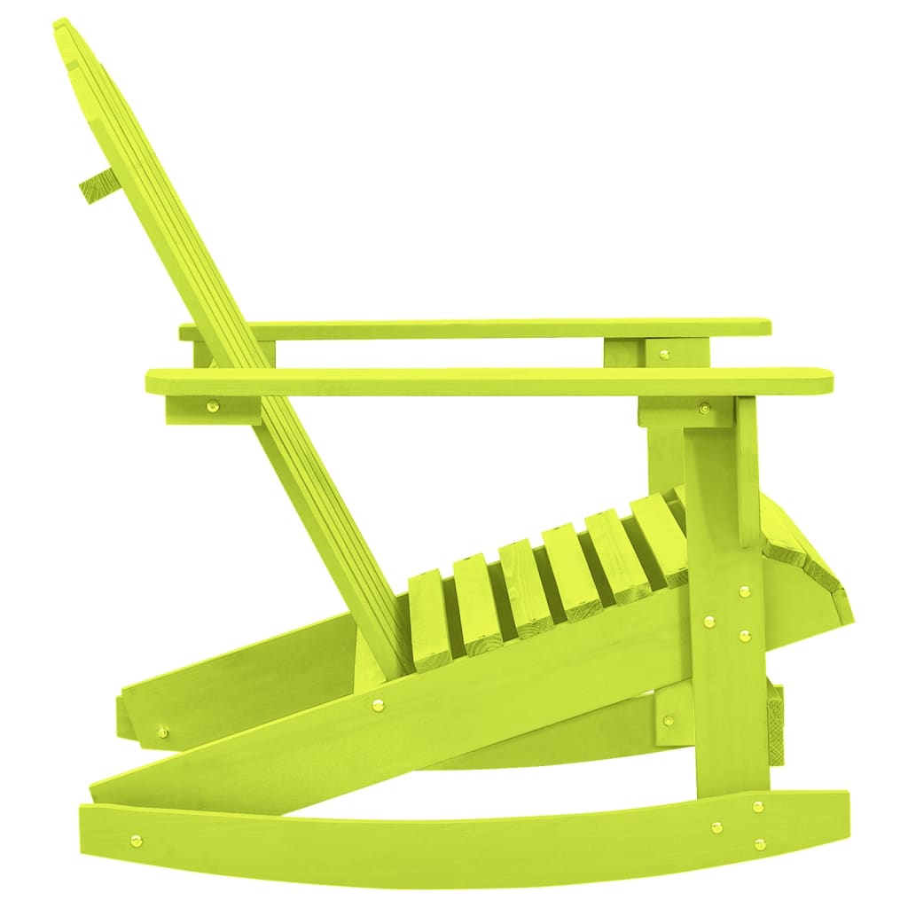 Cadeira adirondack de baloiçar p/ jardim abeto maciço verde
