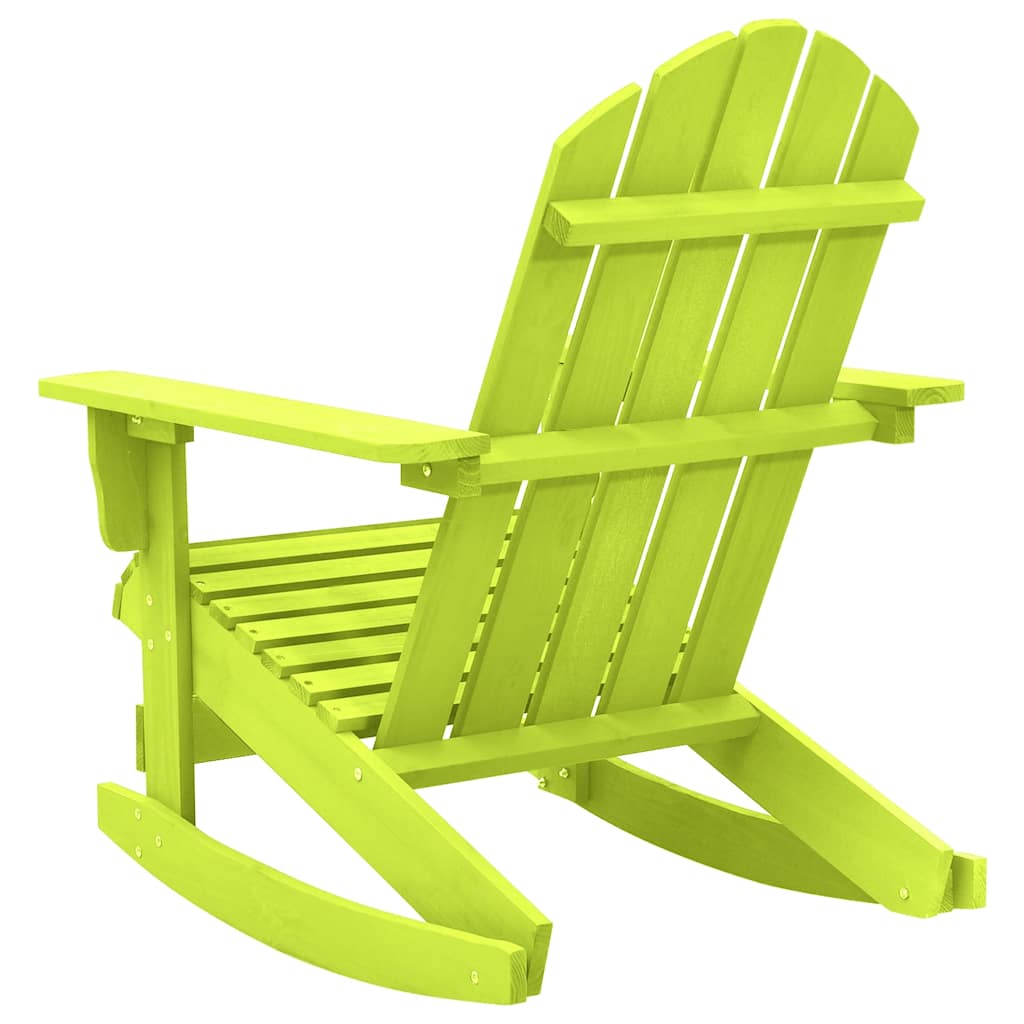 Cadeira adirondack de baloiçar p/ jardim abeto maciço verde