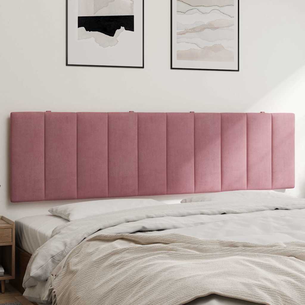 Almofadão de cabeceira hanko 180 cm veludo rosa