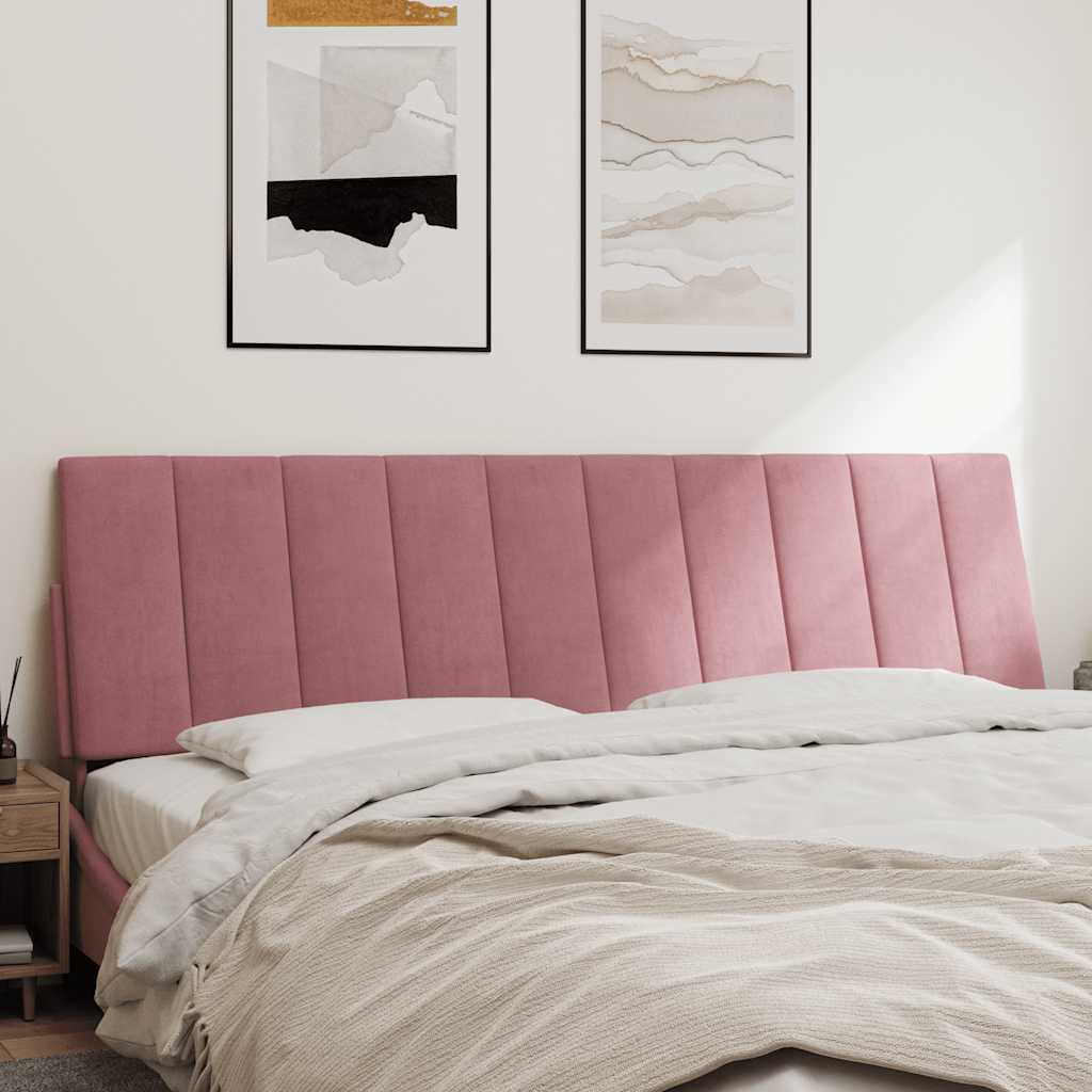 Almofadão de cabeceira hanko 180 cm veludo rosa
