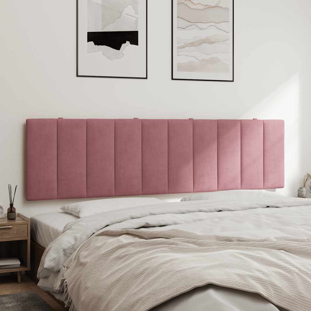 Almofadão de cabeceira hanko 180 cm veludo rosa