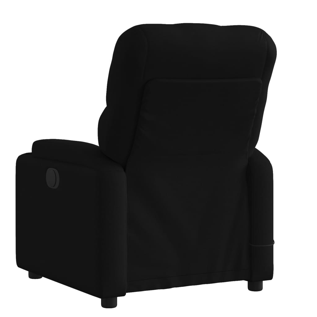 Poltrona de massagem reclinável em tecido preto
