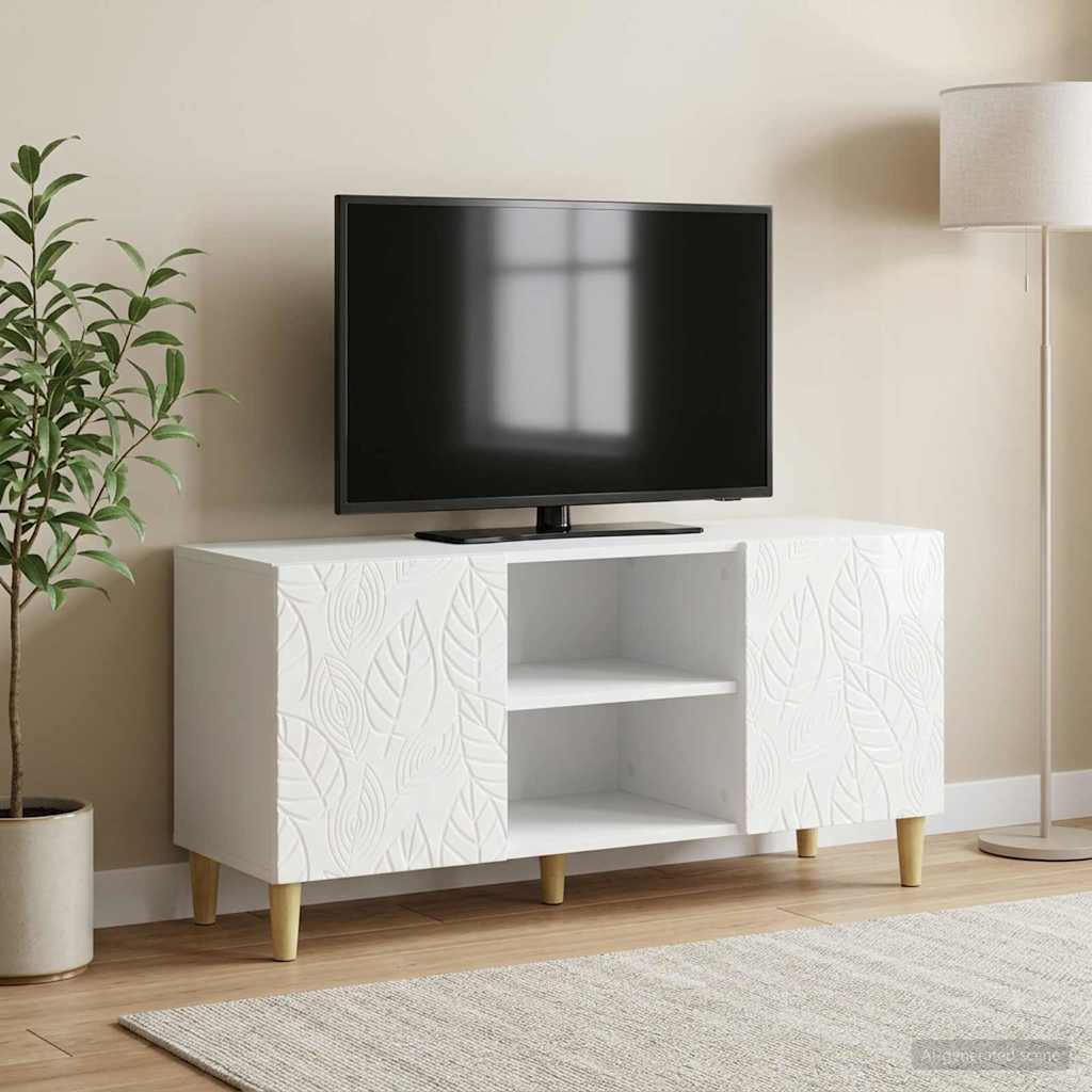 Gabinete para TV 102 x 34,5 x 50 cm branco brilhante